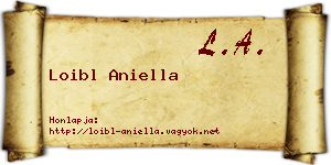 Loibl Aniella névjegykártya